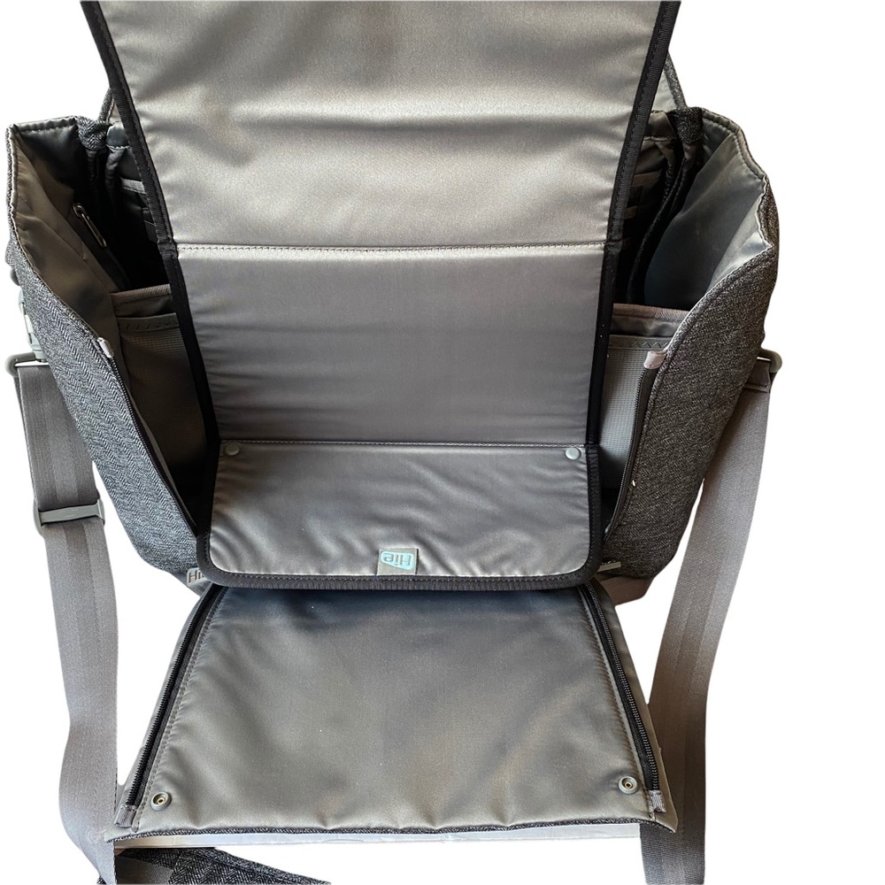 Gray Hie by Grovia Diaper Bag Backpack Travel Large - Picture 8 of 11